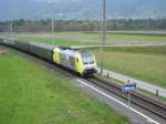Eine ER 20 von Siemens Dispolok zieht den IGE Bahntouristik Sonderzug von Hersbruck nach Chur. Hier in Weite, Foto wurde von der Bahnberfhrung aus gemacht, ein toller Fotostandpunkt.