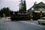 Abschied von der Gaswerkbahn Bern. Die Dampflok berquert am 31.August 1968 die Seftigenstrasse in Wabern.