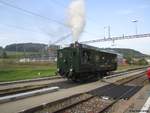Nicht nur der TEE-Zug beehrt die Strecke Bülach - Winterthur, bereits am 23.9.2017 machte dort der Dampftriebwagen CZm 1/2 31 der Dampfgruppe Zürich eine Ausfahrt und wartete in