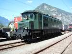 Eine Ae 4/7 der SBB Historic steht in Biasca am 8.