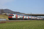 IC 2000 Steuerwagen Bt 50 85 26-94 918-7 fährt Richtung Bahnhof Sissach. Die Aufnahme stammt vom 26.02.2021.