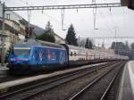 Re 460 044 mit IR nach Basel SBB am 13.01.