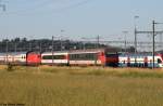 Bt 50 85 28-94 956-5 (Mitte: Re 460 088-8 ''Limmat'') am 1.7.2013 bei der Unterhaltsanlage Oberwinterthur.