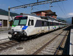 SOB - Triebwagen RBDe 4/4 561 084-5 am Schluss des Voralpenexpress im Bahnhof von Arth-Goldau am 24.08.2019