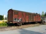 SBB - Gterwagen  Gbs 21 85 150 0 368-7 abgestellt in Lyss am 21.08.2010