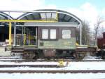 SBB - Dienstwagen ( Sputnik)  Xs 40 85 95 35 446-0 in Hgendorf am 21.02.2009