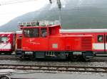 MGB - Tag der offenen Tr in der Depot/Werksttte im Glisergrund - Selber mal Lokfhrer sein in der Disellok HGm 2/2 75 unterwegs im Freigelnde am 27.04.2013