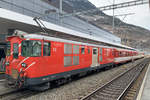 MGB Deh 4/4 53  Urseren , Regio Visp- Zermatt, 04. Februar 2021, Visp, Schweiz.