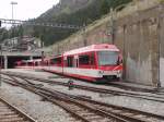 Pendelzug BDSeh 4/8  Zermatt Shuttle  nach Tsch in Zermatt.