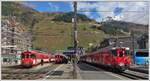 Bahnhof Andermatt mit Zügen nach Visp, Göschenen und Disentis. (10.10.2019)