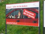 Werbung fr die Autoverladung Furka