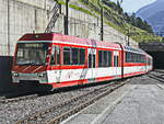 Nachschuss auf die Matterhorn Gotthard Bahn nach Täsch am 28.