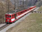 MGB - Triebwagen ABDeh 8/8 2042 unterwegs für das Bahnforum.ch als Extrazug auf Abschiedsfahrt am 12.04.2014