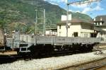 MGB exBVZ - Rkm 2652 am 22.05.1997 in Visp - Niederbordwagen 4-achsig mit 1 offenen Plattform - Baujahr 1952/1890 Dg vom C4 34 - ACMV148 - Gewicht 9,00t - Ladegewicht: 15,00t - LP 10,50m - zulssige