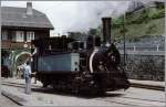 Dampflok der Museumsbahn Blonay - Chamby in Chanby. (Archiv 05/77)