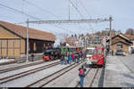 Dampfzug GFM Historique mit G 2x2/2 der BC und GFM Historique BDe 4/4 141 am 3.