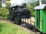 Dampflok HG 3/4  3 ( ex B.F.D / FO ) bei der Touristikbahn BC = Blonay - Chamby oberhalb Montreux unterwegs nach Blonay am 09.09.2007