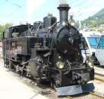 Dampflok  HG 3/4  3 ( ex B.F.D / FO ) bei der Touristikbahn BC = Blonay - Chamby oberhalb Montreux im Bahnhof von Blonay am 09.09.2007