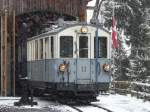 BC - Oldtimer Triebwagen  BCFe 4/4 11 ex MOB in Chaulin am 24.03.2008