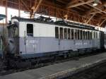 BC - Zahnrad Triebwagen ABFeh 4/4 10 der Bahn von Leuk nach Leukerbad im Depot in Chaulin am 24.03.2008