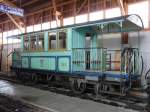 BC - Strassenbahnwagen C 121 von der Strassenbahn von Neuchatel im Depot in Chaulin am 24.03.2008