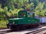 Ex +GF+ (Georg Fischer AG, Schaffhausen) Werklokomotive Ge 4/4 75, am 27.05.2012 im Museum Chaulin (der Museumsbahn Blonay–Chamby).
Die 1.000 mm E-Lok wurde 1913 von der Schweizerischen Lokomotiv- und Maschinenfabrik, Winterthur (SLM) unter der Fabrik-No. 2328 gebaut, der elektische Teil ist von der Maschinenfabrik Oerlikon (MFO).
Seit 1980 ist die Lok bei der Museumsbahn.