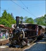 - Pfingstdampf Festival - Die G 3/3 Dampftenderlokomotive ex BAM (Chemin de fer Bire-Apples-Morges) N 6 der Museumsbahn Blonay - Chamby verlsst am 27.05.2012 das Dpot in Chaulin.(Hans)