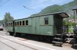 Museumsbahn Blonay-Chamby.SNCF Grossraumwagen mit Gepäckabteil ABCDF Nr.15 von 1895(ex.Chemins de fer de I`Etat) Blonay 07.06.14