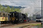 Zum Schweizer Dampffestival bei der Blonay Chamby Bahn wird in Vevey kräftig gedampft: Im Vordergrund die BFD HG 3/4 N°6 mit der SEG G 2x 2/2 105, im Hintergrund die BAM G 3/3 N° 6.