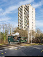 BERNMOBIL historique Chlousefahrten am 8. Dezember 2019. Dampftram G 3/3 12 in Wittigkofen.