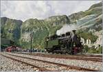  Wir feiern unsere neue Lok HG 4/4 704  und die zurecht gefeierte neue Perle der Alpen zeigt sich im besten Licht: die ex vietnamesische 30-304 rangiert zum Umfahren ihres Zuges in Gletsch. 

31. August 2019