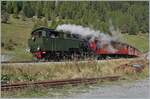 Die DFB HG 4/4 704 erreicht mit dem Dampfzug 133 von  Realp kommend nun das Ziel Oberwald. 

30. Sept. 2021