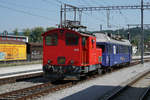 Verein Depot und Schienenfahrzeuge Koblenz (DSF)
TRIEBWAGEN TREFFEN KOBLENZ 1. AUGUST 2017.
Impressionen vom Depot bis zum Bahnhof.
Eine der zahlreichen Rangierfahrten zwischen Bahnhof und DSF-Depot. Der ausrangierte Bierwagen der Brauerei EICHHOF links im Bilde erinnerte den durstigen Fotografen ständig an ein kühles Bier bei der grossen Hitze! 
Foto: Walter Ruetsch

