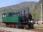 Die DVZO-Ed 3/4 2  Hinwil  (ehemals Régional Saignelégier-Glovelier, Baujahr 1903) wartet am 14. Oktober 2007 in Bauma auf ihren nächsten Einsatz.