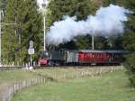 La Traction - Dampfzug unterwegs im Jura bei Pre-Petitjean am 05.09.2009