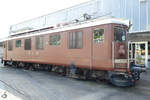 Die im Verkehrshaus der Schweiz ausgestellte Elektrolokomotive Ae 4/4 258  der Bern-Lötschberg-Simplon-Bahn (Luzern, September 2011)