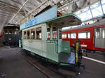 Der Straßenbahnwagen Ce 1/2 der Transports publics Vevey–Montreux–Chillon–Villeneuve im Verkehrshaus der Schweiz (Luzern, September 2011)