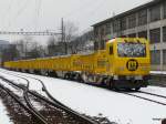 Marti - Ganzer Containerzug abgestellt in Klus am 23.02.2013