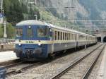 BLS - Extrazug nach Brig im Bahnhof Goppenstein am 07.09.2013