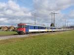 SBB - Ersatzzug von Zürich nach Bern unterwegs bei Lyssach am 10.01.2015