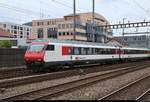 Bt (50 85 28-94 918-5 CH-SBB) mit Schublok Re 460 053-2  Suhrental  als IR 2320 (IR 26) von Erstfeld (CH) erreicht seinen Endbahnhof Olten (CH) auf Gleis 10.
[10.7.2018 | 13:29 Uhr]