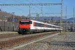 Bt 50 85 28-94 974-8 durchfährt den Bahnhof Gelterkinden. Die Aufnahme stammt vom 19.01.2019.