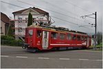 ABDeh 2/4 23 überquert die Thalerstrasse in Heiden. (27.07.2016)