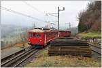 Chlausentreffen und Weihnachtsmarkt in Wienacht-Tobel. Extrazug mit ABDeh 2/4 23 und B11 fahren aus der Ausweiche zurück. (27.11.2016)