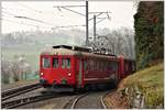 Chlausentreffen und Weihnachtsmarkt in Wienacht-Tobel.ABDeh 2/4 23 und B11 warten in der Ausweiche von Wienacht-Tobel. (27.11.2016)