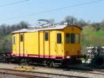 travys / OC - Oldtimer Triebwagen Fe 2/2 32 im Bahnhofsareal von Orbe am 10.04.2009