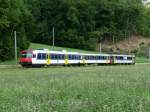 OeBB - Regio nach Oensingen mit dem Triebwagen RBe 4/4 206 und Personenwagen 1+2 Kl. AB 507 und dem Steuerwagen Bt 907 am 02.08.2008