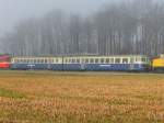 BMK - Triebwagen ABDe 4/8 244 ( ex OeBB , ex BLS )in Kallnach am 16.01.2011