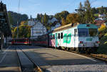 AB: Impressionen von der Appenzeller-Bahn vom 12. Oktober 2017.
Zug nach St. Gallen mit dem Verstärkungswagen.
Foto: Walter Ruetsch