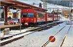 S23 mit ABt 111 und Ge 4/4 1 in Appenzell. (01.12.2017)